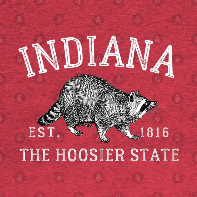 Indiana The Hoosier State Raccoon by Downtown Rose